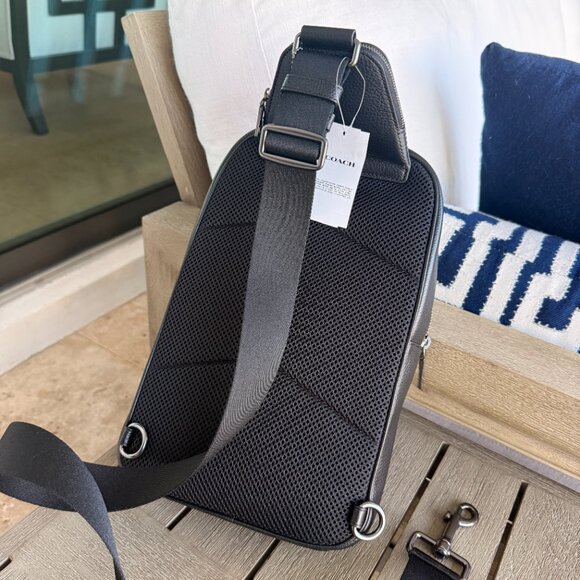 Coach Ethan Pack In Blocked Signature Canvas CZ394 Tan Charcoal Black - Picture 5 of 16